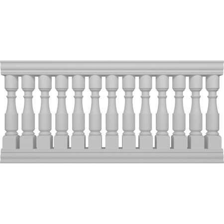 Ekena Millwork Fiberthane Hamilton Balustrade Railing Kit Style B (6 7/8" On-Center Spacing to Pass 4" Sphere Code) BALK42X084HMB